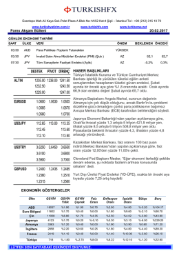 Forex Akşam B&uuml;lteni