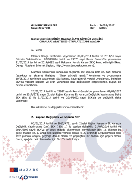 1. Giriş Mazars Denge tarafından yayımlanan 04