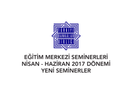 yeni seminerler