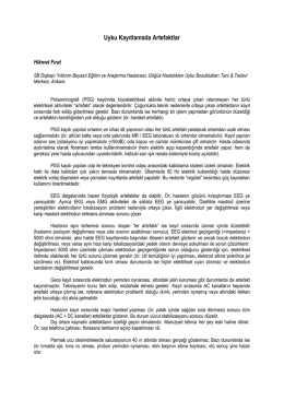 Uyku Kayıtlamada Artefaktlar