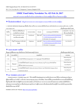 OMIC Bangkok Branch TEL: 02-2864120 FAX: 02