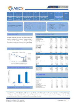 20 กุมภาพันธ์ 2560 Rating NA CG Free Float Company Event : http