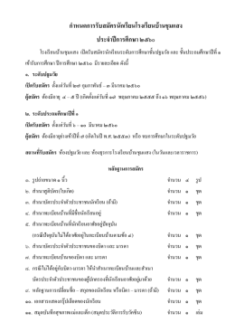 ก ำหนดกำรรับสมัครนักเรียนโรงเรียนบ้ำนชุมแสง ประจำปีกำรศึกษำ ๒๕๖๐