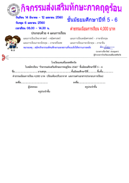 ประกอบด้วย 4 แผนการเรียน