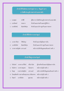 เจ้าหน้าที่ผู้รับผิดชอบ