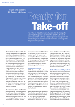 Fraport setzt Standards f&uuml;r Business Intelligence