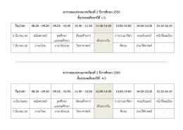 ตารางสอบปลายภาคเรียนที่2 ปีการศึกษา 2559 ชั้นประถมศึกษาปีที่ 6