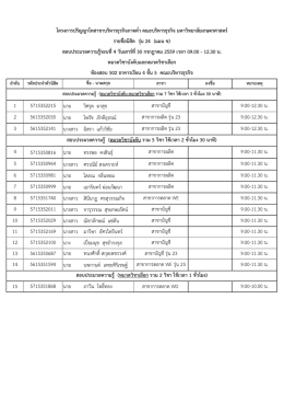 ประกาศ รายชื่อ สอบประมวลรอบ 4 - Y