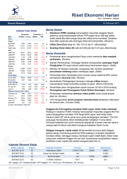 Riset Ekonomi Harian - Samuel Sekuritas Indonesia