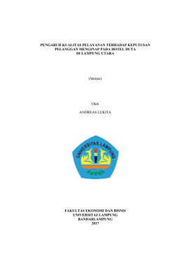 PENGARUH KUALITAS PELAYANAN TERHADAP