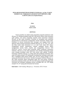 PENGARUH KONSENTRASI INOKULUM Rhizopus sp