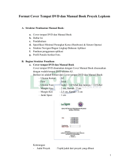 Format Cover Tempat DVD dan Manual Book Proyek Lepkom