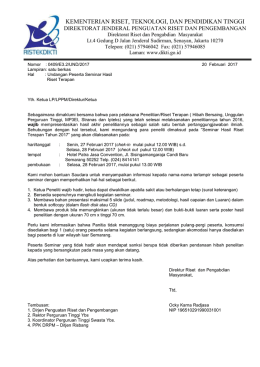 Undangan Peserta Seminar Hasil Program Riset