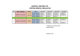 jadwal tryout unbk - SMAK PENABUR Gading Serpong