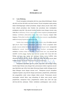 1 BAB I PENDAHULUAN