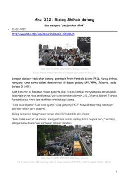 Aksi 212: Rizieq Shihab datang