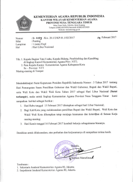 Surat Pemberitahuan Libur Nasional