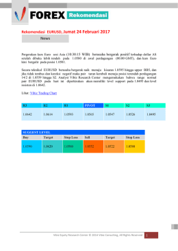 Rekomendasi EURUSD, Jumat 24 Februari 2017
