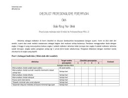 CHECKLIST PROFESIONALISME PEREMPUAN