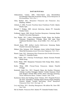 DAFTAR PUSTAKA Abdurachman, Ujianto. 2004. Faktor