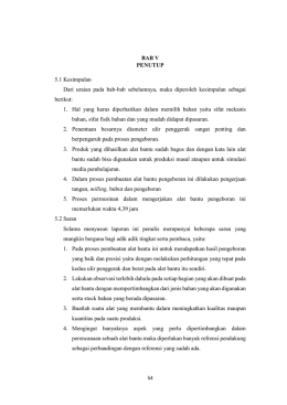 BAB V PENUTUP 5.1 Kesimpulan Dari uraian pada bab