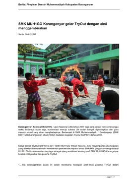 Berita 9595_SMK MUH1GO Karanganyar gelar TryOut dengan aksi