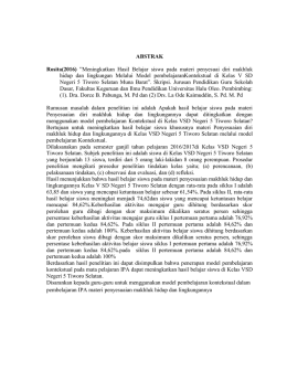 ABSTRAK Rosita(2016) &rdquo;Meningkatkan Hasil Belajar