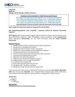 Registration Form - Indonesian Institute for Corporate