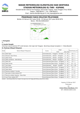 Prakiraan Cuaca Wilayah Pelayanan