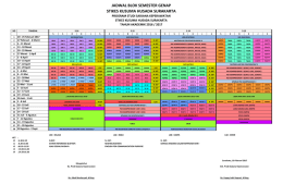 Jadwal Blok Semester Genap Sarjana Keperawatan Tahun 2016/2017