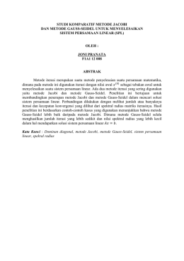 studi komparatif metode jacobi dan metode gauss-seidel