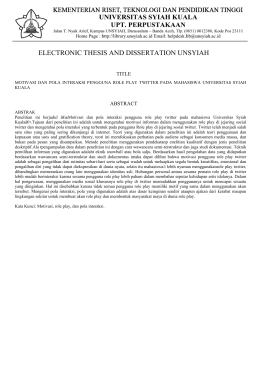 abstrak - (ETD) Unsyiah - Universitas Syiah Kuala