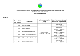 pengumuman hasil seleksi tahap 1 gelombang 2 program sekolah