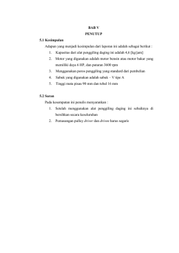 BAB V PENUTUP 5.1 Kesimpulan Adapun yang menjadi