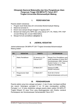 disini - Biro Kemahasiswaan UMM