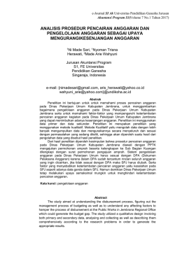 analisis prosedur pencairan anggaran dan pengelolaan anggaran