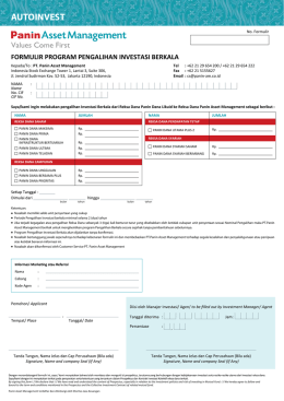 Formulir AutoInvest Panin AM