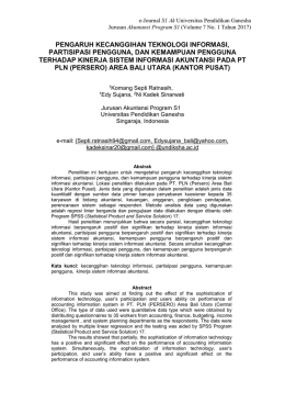 pengaruh kecanggihan teknologi informasi, partisipasi pengguna