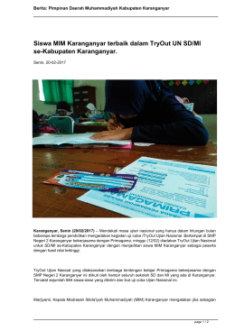 Berita 9593_Siswa MIM Karanganyar terbaik dalam TryOut UN SD