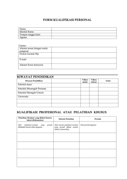 Form - SSS Pundi Sumatera