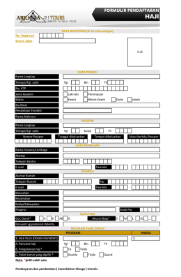 Formulir Haji