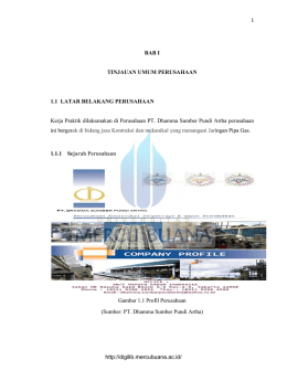 BAB I TINJAUAN UMUM PERUSAHAAN 1.1 LATAR BELAKANG