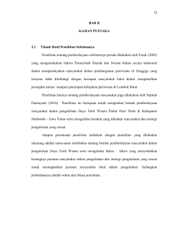 BAB II KAJIAN PUSTAKA 2.1 Telaah Hasil Penelitian Sebelumnya