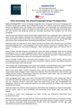 Tata Ulang Perdagangan dengan Paradigma Baru
