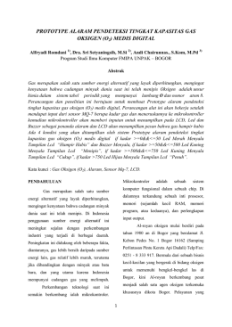 prototype alaram pendeteksi tingkat kapasitas gas oksigen (o2)