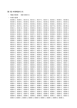 [별 첨] 파생제품리스트