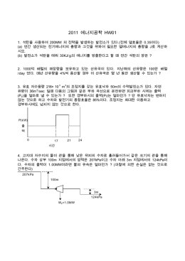 에너지공학 2011 HW01