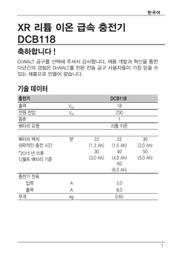 XR 리튬 이온 급속 충전기 DCB118