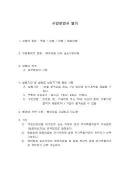 사업방법서 별지 - AIG손해보험