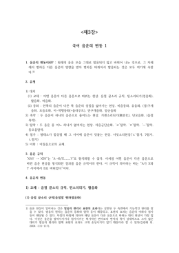 국어 음운의 변동 1